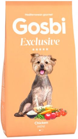 Gosbi Exclusive Adult Mini Chiken для взрослых собак маленьких пород с курицей (7 кг)