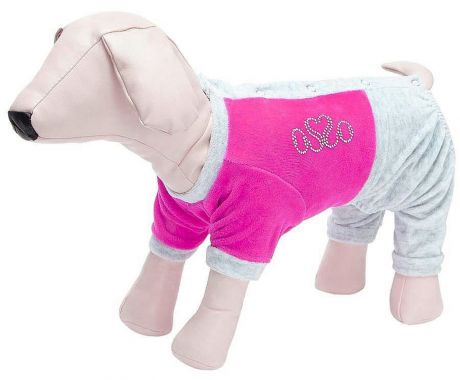 Osso Fashion костюм спортивный для собак велюр розовый для девочек (30)
