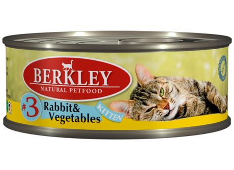 Berkley № 3 Kitten Rabbit & Vegetables для котят с кроликом и овощами 100 гр (100 гр)