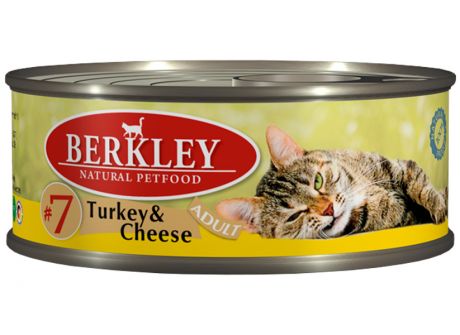 Berkley № 7 Cat Adult Turkey & Cheese для взрослых кошек с индейкой и сыром 100 гр (100 гр)