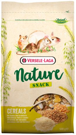 Versele-laga Snack Nature Cereals — Верселе Лага дополнительный корм для декоративных и карликовых кроликов, морских свинок, шиншилл, хомяков, мышей, песчанок, крыс и бурундуков (500 гр)