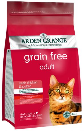 Arden Grange Adult Chicken & Potato беззерновой для взрослых кошек с курицей и картофелем (0,4 кг)