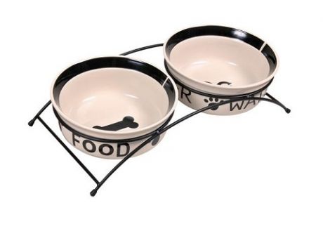 Trixie подставка с керамическими мисками для собак Eat On Feet Bowl Set (2 х 0,6 л)