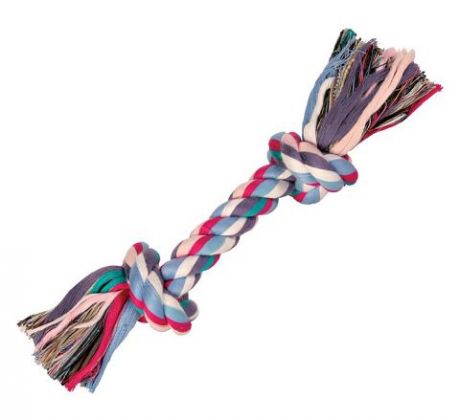 Trixie игрушка для собак «Веревка с узлом» для мелких и средних пород (15 см)