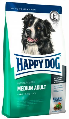 Happy Dog Supreme Fit & Well Adult Medium для взрослых собак средних пород (12,5 кг)