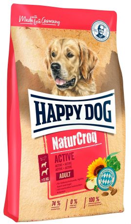 Happy Dog Naturcroq Active для активных взрослых собак всех пород (15 кг)