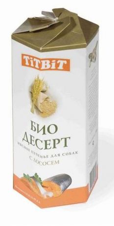 Лакомство Tit Bit био десерт для собак печенье с лососем (стандарт)