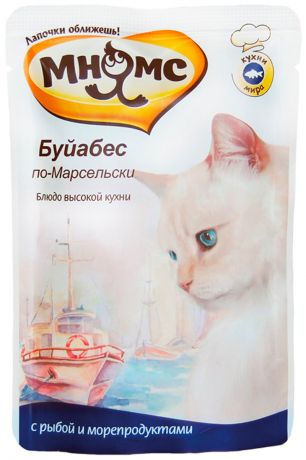 мнямс буйабес по-марсельски для взрослых кошек с рыбой и морепродуктами 85 гр (85 гр)