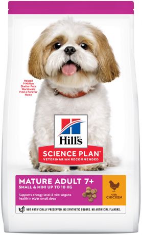 Hill’s Science Plan Mature Adult 7+ Small & Mini для пожилых собак маленьких пород старше 7 лет с курицей (0,3 кг)