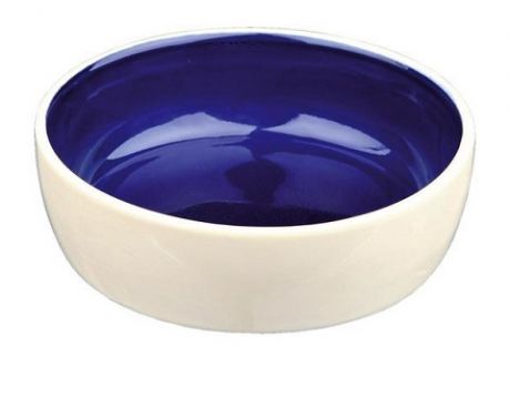 Trixie керамическая миска для кошек, с синим дном (0,25 л)