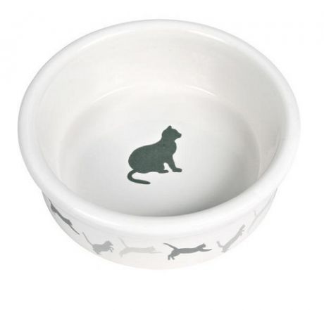 Trixie миска для кошки с рисунком «кошка», керамика (0,25 л)