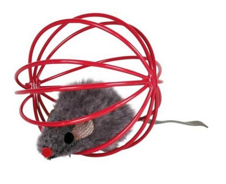 Trixie игрушка из набора «Мягкие мышки в проволочных шарах» (1 шт)