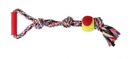 Trixie игрушка для собак «Веревка с теннисным мячом» (50 см)