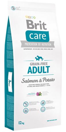 Brit Care Adult Small & Medium Breed Salmon & Potato для взрослых собак маленьких и средних пород с лососем и картофелем (3 кг)