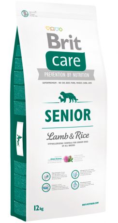 Brit Care Senior All Breed Lamb & Rice для пожилых собак всех пород старше 7 лет с ягненком и рисом (12 кг)