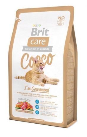 Brit Care Cat Cocco Gourmand беззерновой для взрослых кошек при аллергии (0,4 кг)