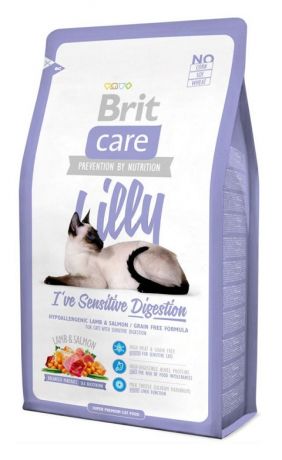 Brit Care Cat Lilly Sensitive Digestion беззерновой для взрослых кошек при аллергии (0,4 кг)