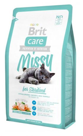 Brit Care Cat Missy For Sterilised для взрослых кастрированных котов и стерилизованных кошек (0,4 кг)