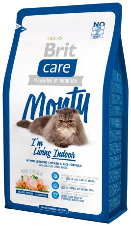 Brit Care Cat Monty Living Indoor для взрослых кошек живущих дома (2 кг)