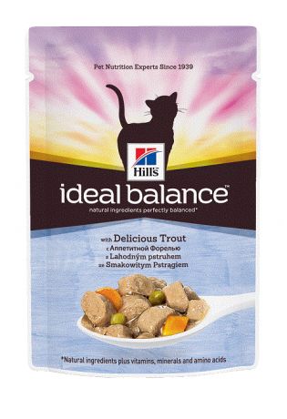 Hill’s Ideal Balance Feline Adult Delicious Trout для взрослых кошек с форелью 85 гр (85 гр)
