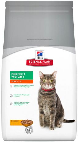 Hill’s Science Plan Feline Adult Perfect Weight Chicken диетический для взрослых кошек с курицей (1,5 кг)
