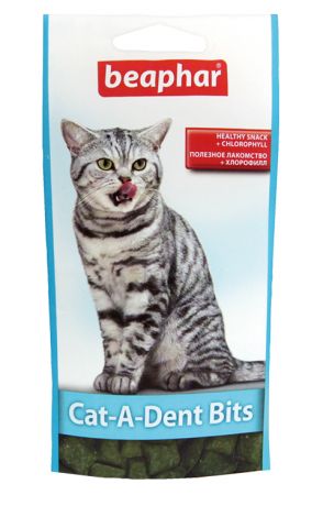Лакомство Beaphar Cat-a-dent Bits для кошек подушечки для зубов (35 гр)