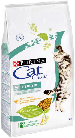 Cat Chow Special Care Sterilized для взрослых кастрированных котов и стерилизованных кошек (15 кг)