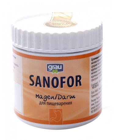 Gас Sanofor – Санофор биологически активная добавка для собак и кошек для улучшения функций желудочно-кишечного тракта (150 гр)