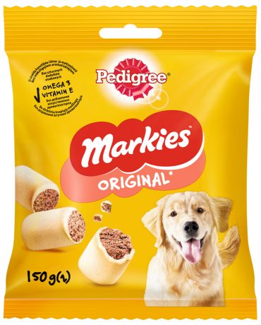 Лакомство Pedigree Markies для собак печенье мясное (150 гр)