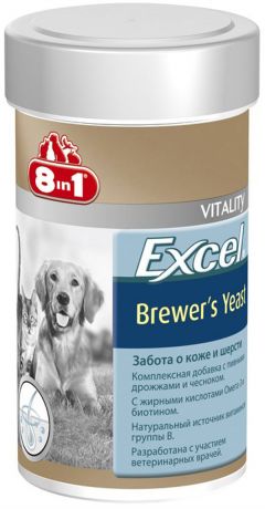 Витамины для собак и кошек 8 In 1 Excel Brewer’s Yeast пивные дрожжи (260 таблеток)