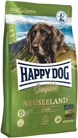 Happy Dog Supreme Neuseeland Sensible Nutrition для взрослых собак всех пород при аллергии с ягненком и рисом (12,5 кг)