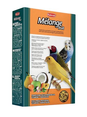 Padovan Melange Fruit — Падован дополнительный корм для декоративных и экзотических птиц с фруктами (300 гр)