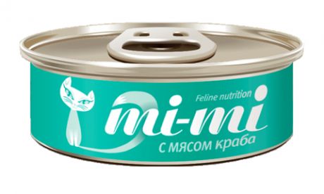 Mi-mi для кошек и котят с тунцом и мясом краба в желе 80 гр (80 гр)