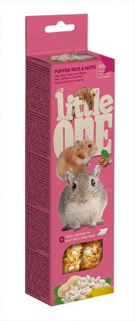 Little One - Литл Ван палочки для хомяков, мышей, крыс и песчанок с воздушным рисом и орехами (2 шт)