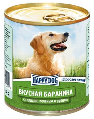 Happy Dog для взрослых собак с бараниной, сердцем, печенью и рубцом 750 гр (750 гр)