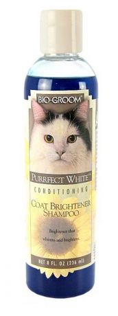 Bio-groom Purrfect White Shampoo – Био-грум супер-белый шампунь для кошек для повышения яркости окраса (236 мл)