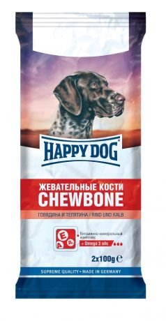 Лакомство Happy Dog для собак кости жевательные (200 гр)