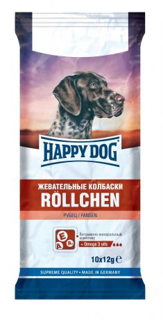 Лакомство Happy Dog для собак колбаски с рубцом (120 гр)