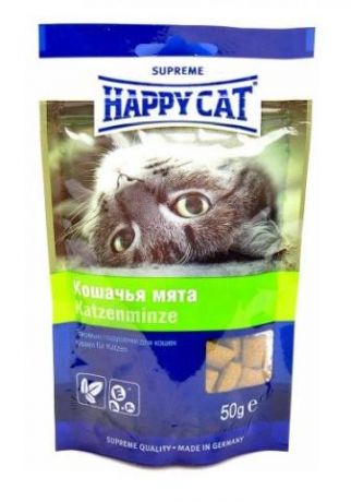 Лакомство Happy Cat для кошек подушечки с кошачьей мятой (50 гр)