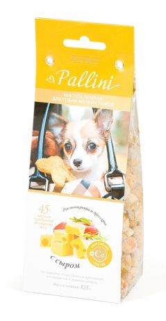 Лакомство Tit Bit Pallini для собак маленьких пород печенье с сыром (125 гр)