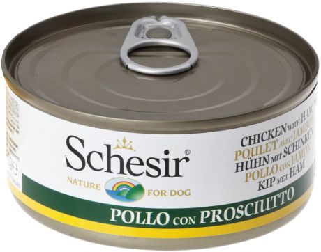 Schesir Dog Chicken & Ham для взрослых собак с цыпленком и ветчиной 150 гр (150 гр)