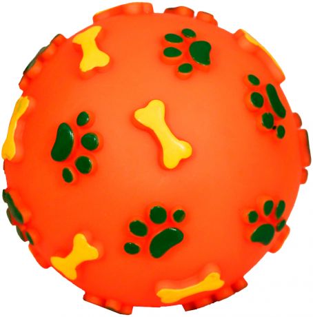 Triol игрушка для собак «Мяч с лапками и косточками», 8 см (1 шт)