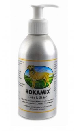 Hokamix 30 Skin & Shine – Хокамикс комплекс дополнительного питания для собак и кошек для улучшения состояния кожи и шерсти (250 мл)
