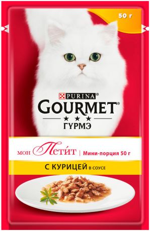 Gourmet Mon Petit для взрослых кошек с курицей в соусе 50 гр (50 гр)