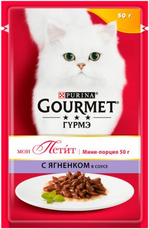 Gourmet Mon Petit для взрослых кошек с ягненком в соусе 50 гр (50 гр)