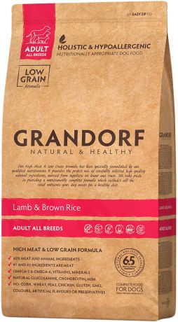 Grandorf Adult All Breeds Lamb & Brown Rice для взрослых собак всех пород низкозерновой с ягненком и коричневым рисом (3 кг)