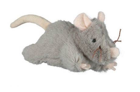 Trixie игрушка для кошек «Мышь» с микрочипом, плюш, 15 см (1 шт)
