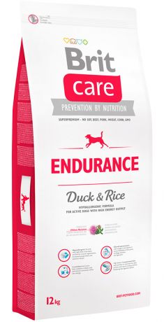 Brit Care Endurance Duck & Rice для активных взрослых собак всех пород с уткой и рисом (12 кг)