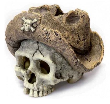 Декор грот для аквариума Пиратский череп, 15 х 13,5 х 13 см, Barbus, Decor 138 (1 шт)