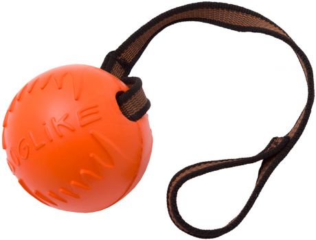 Мяч с лентой для собак большой Doglike оранжевый (1 шт)